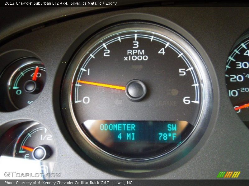 Silver Ice Metallic / Ebony 2013 Chevrolet Suburban LTZ 4x4