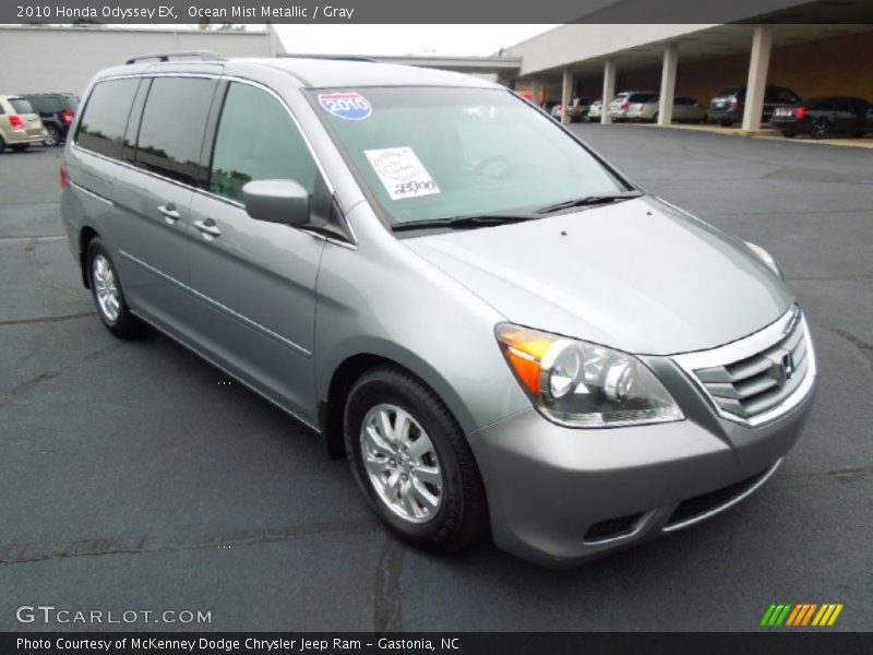 Ocean Mist Metallic / Gray 2010 Honda Odyssey EX