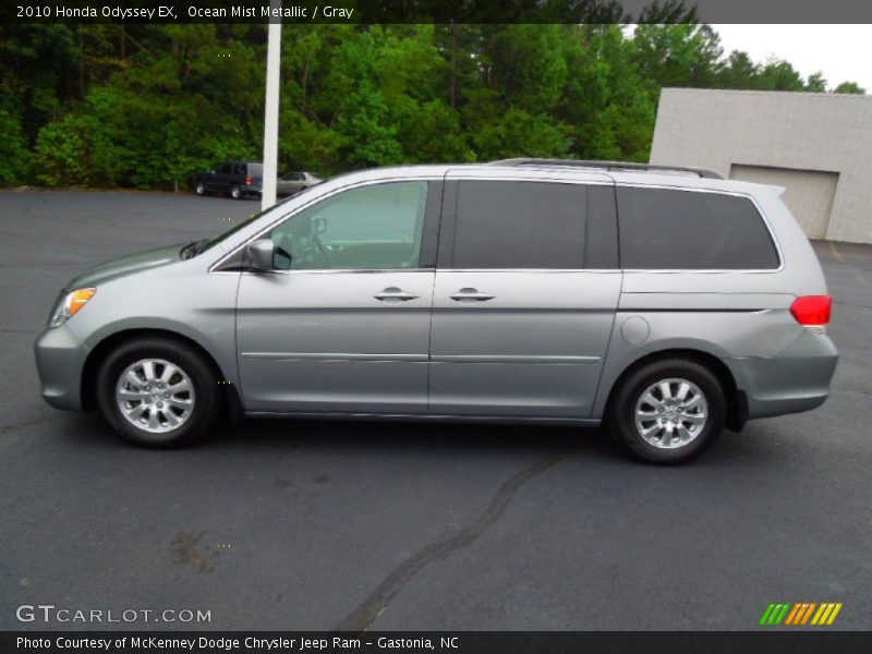 Ocean Mist Metallic / Gray 2010 Honda Odyssey EX