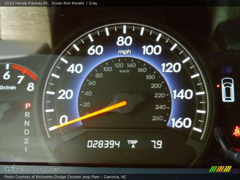 Ocean Mist Metallic / Gray 2010 Honda Odyssey EX
