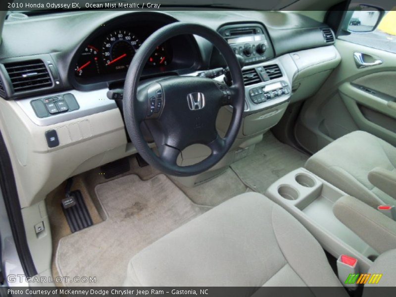 Ocean Mist Metallic / Gray 2010 Honda Odyssey EX