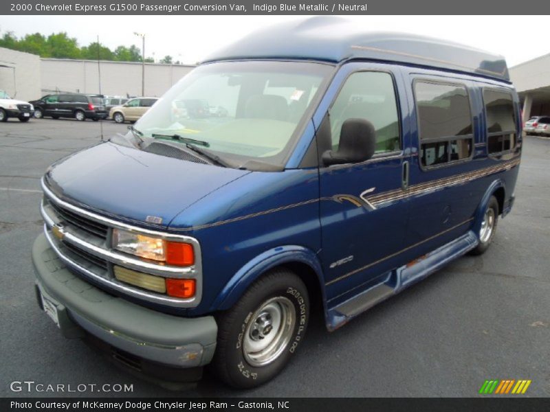 Indigo Blue Metallic / Neutral 2000 Chevrolet Express G1500 Passenger Conversion Van