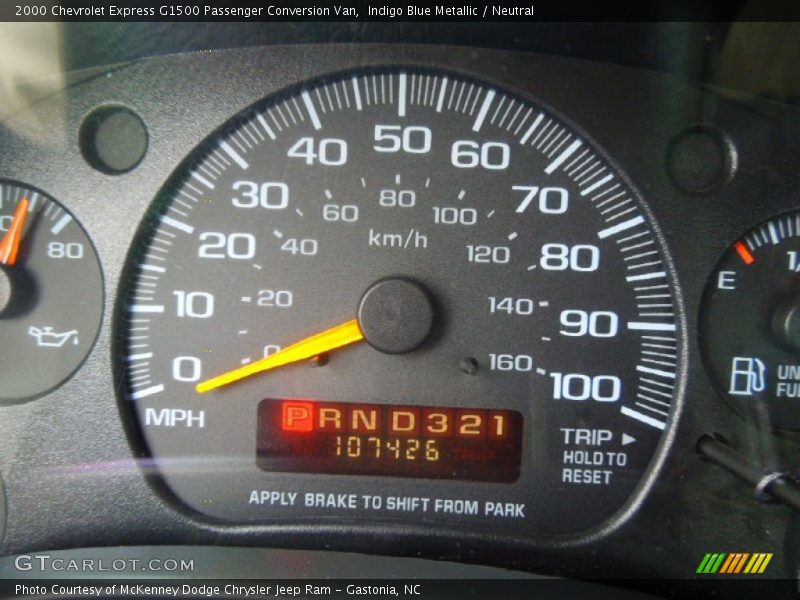 Indigo Blue Metallic / Neutral 2000 Chevrolet Express G1500 Passenger Conversion Van