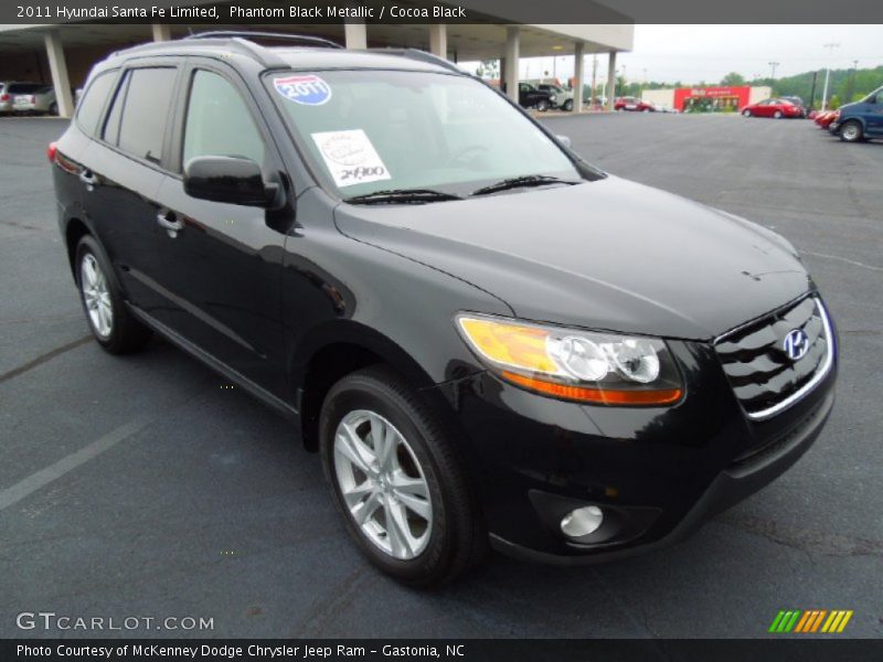 Phantom Black Metallic / Cocoa Black 2011 Hyundai Santa Fe Limited