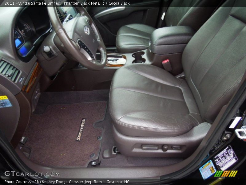 Phantom Black Metallic / Cocoa Black 2011 Hyundai Santa Fe Limited