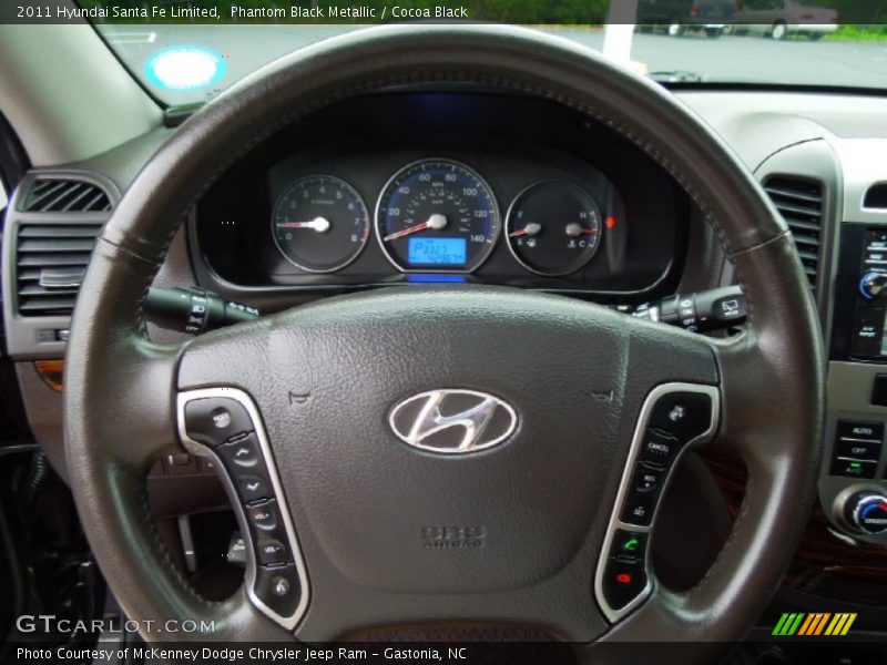 Phantom Black Metallic / Cocoa Black 2011 Hyundai Santa Fe Limited