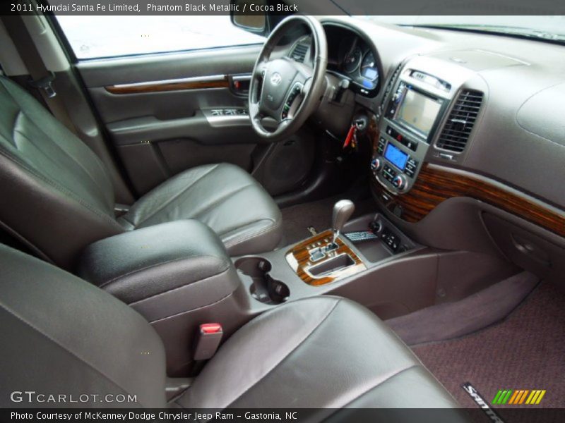 Phantom Black Metallic / Cocoa Black 2011 Hyundai Santa Fe Limited