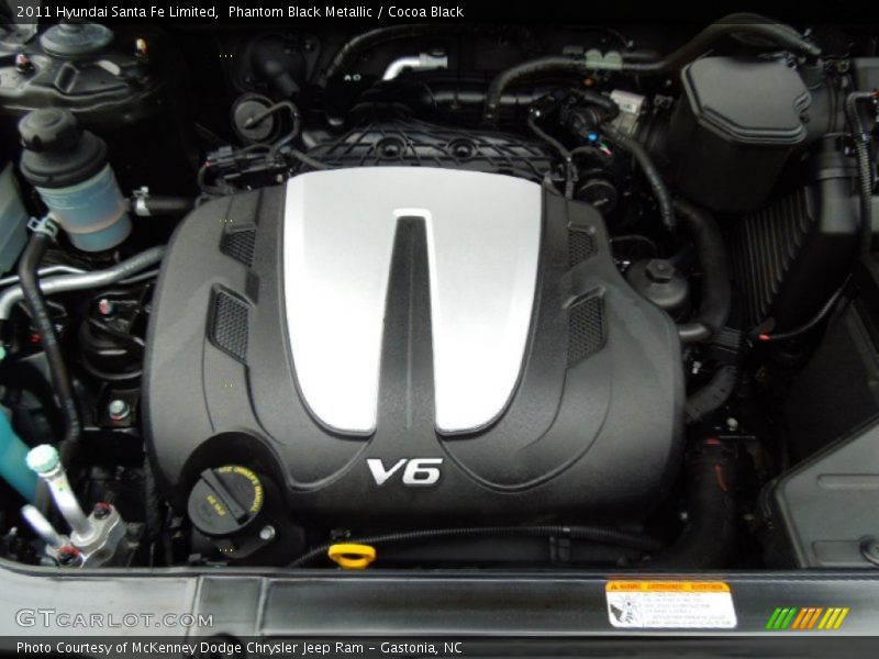 Phantom Black Metallic / Cocoa Black 2011 Hyundai Santa Fe Limited