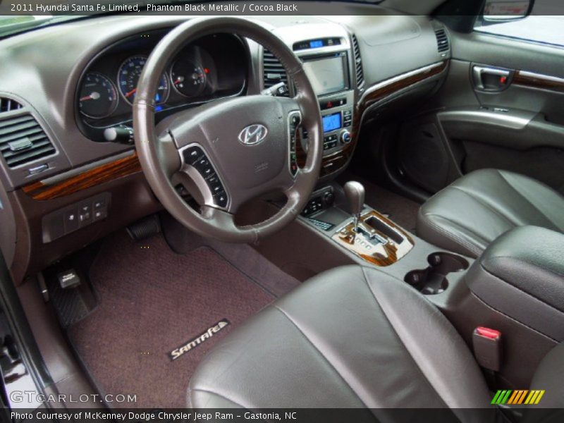 Phantom Black Metallic / Cocoa Black 2011 Hyundai Santa Fe Limited