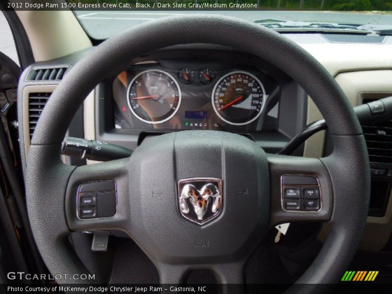 Black / Dark Slate Gray/Medium Graystone 2012 Dodge Ram 1500 Express Crew Cab