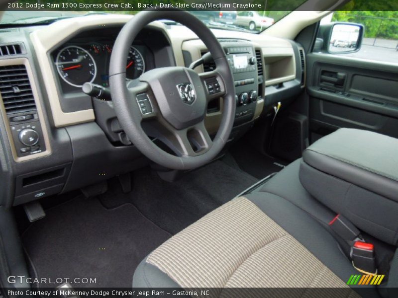 Black / Dark Slate Gray/Medium Graystone 2012 Dodge Ram 1500 Express Crew Cab