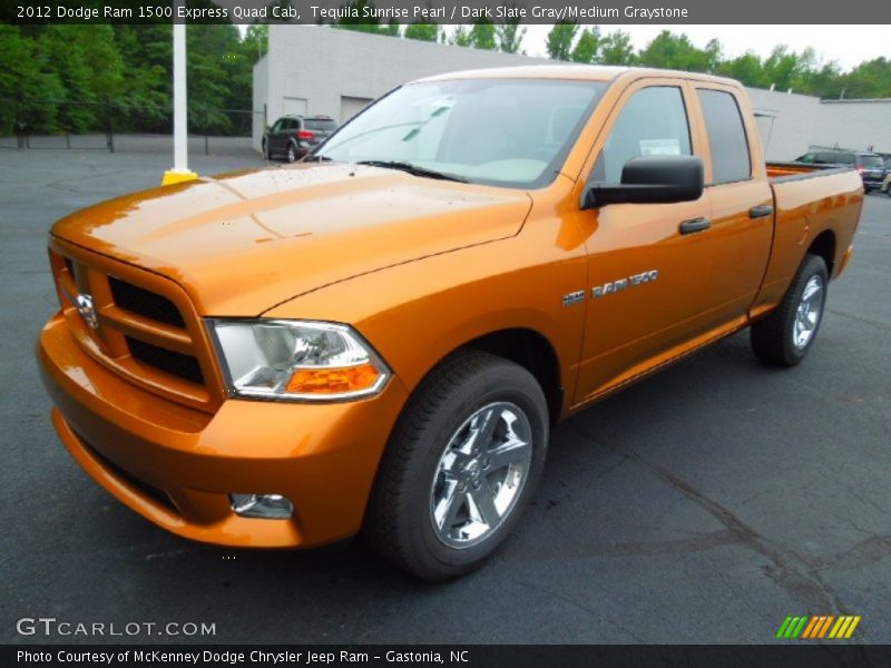 Tequila Sunrise Pearl / Dark Slate Gray/Medium Graystone 2012 Dodge Ram 1500 Express Quad Cab