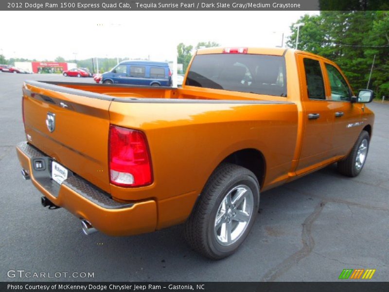 Tequila Sunrise Pearl / Dark Slate Gray/Medium Graystone 2012 Dodge Ram 1500 Express Quad Cab