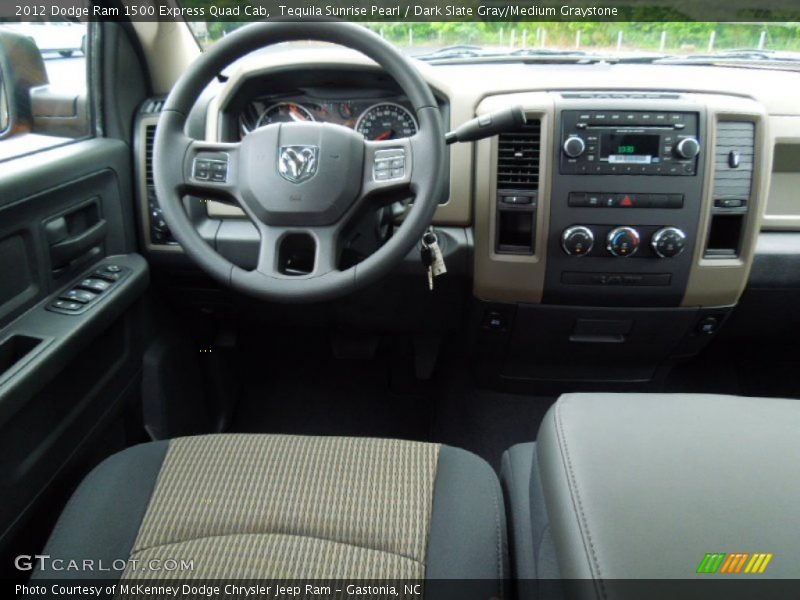 Tequila Sunrise Pearl / Dark Slate Gray/Medium Graystone 2012 Dodge Ram 1500 Express Quad Cab