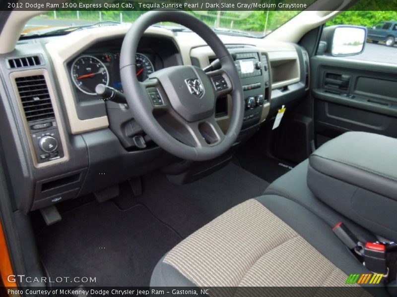 Tequila Sunrise Pearl / Dark Slate Gray/Medium Graystone 2012 Dodge Ram 1500 Express Quad Cab