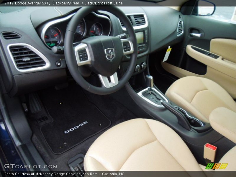 Black/Light Frost Beige Interior - 2012 Avenger SXT 