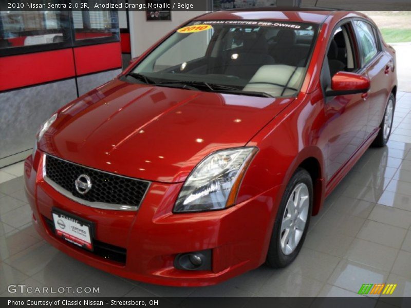Anodized Orange Metallic / Beige 2010 Nissan Sentra 2.0 SR