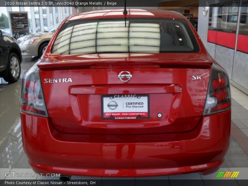 Anodized Orange Metallic / Beige 2010 Nissan Sentra 2.0 SR