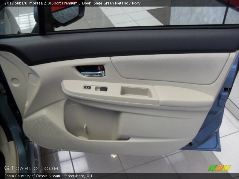 Sage Green Metallic / Ivory 2012 Subaru Impreza 2.0i Sport Premium 5 Door