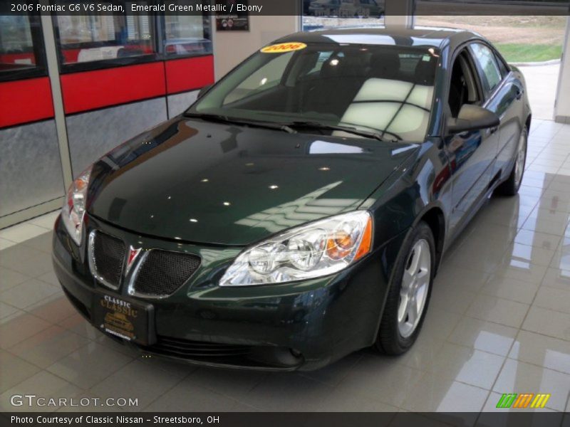Emerald Green Metallic / Ebony 2006 Pontiac G6 V6 Sedan
