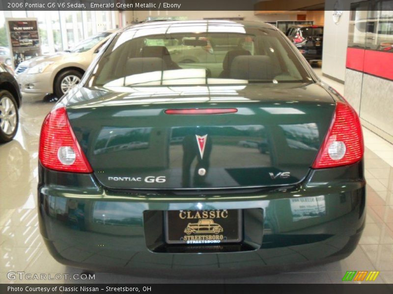 Emerald Green Metallic / Ebony 2006 Pontiac G6 V6 Sedan