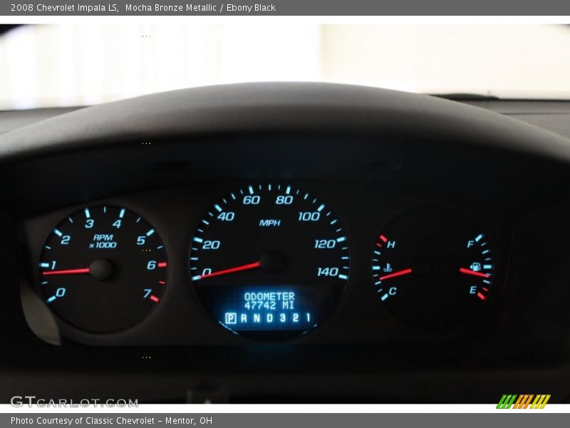 Mocha Bronze Metallic / Ebony Black 2008 Chevrolet Impala LS