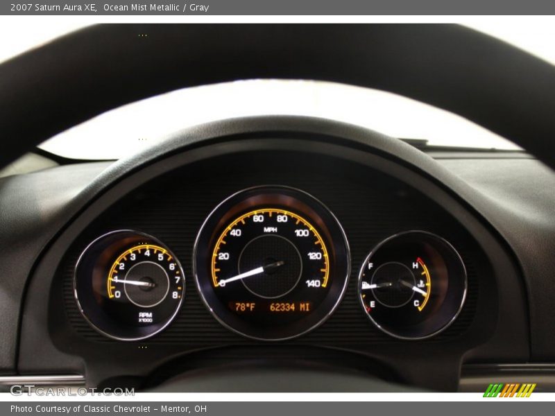 Ocean Mist Metallic / Gray 2007 Saturn Aura XE