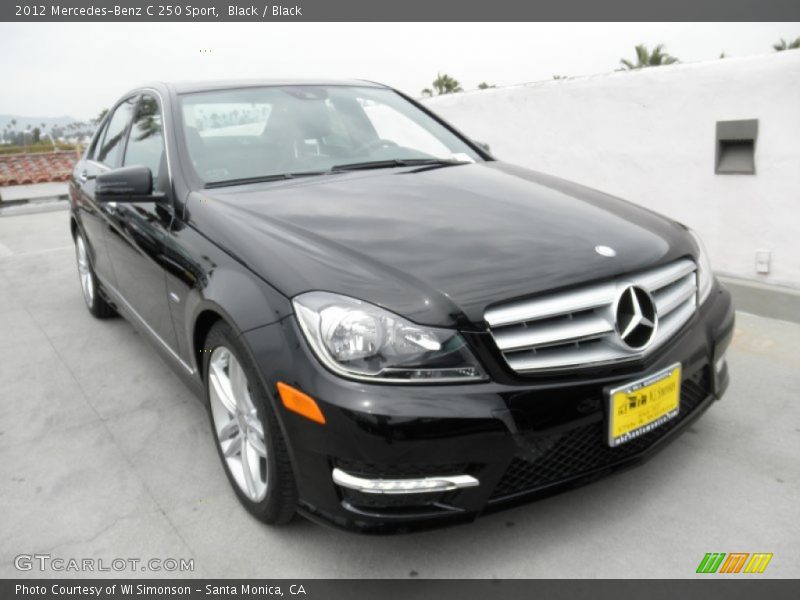 Black / Black 2012 Mercedes-Benz C 250 Sport