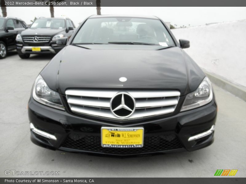 Black / Black 2012 Mercedes-Benz C 250 Sport