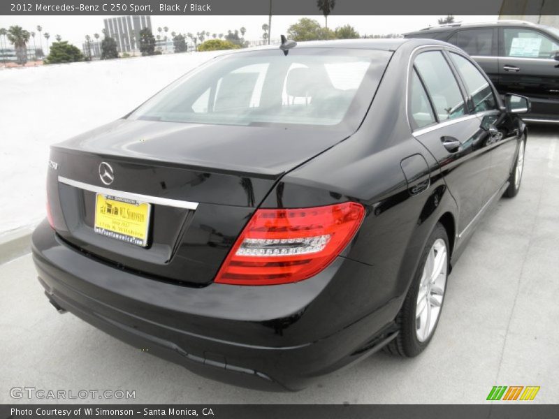 Black / Black 2012 Mercedes-Benz C 250 Sport