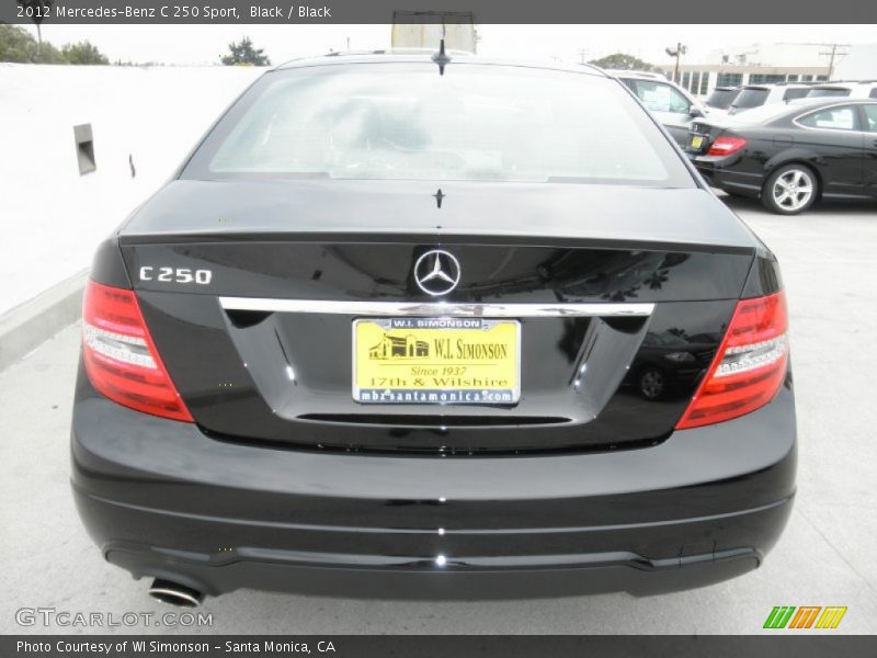 Black / Black 2012 Mercedes-Benz C 250 Sport