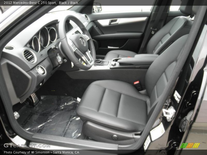 Black / Black 2012 Mercedes-Benz C 250 Sport