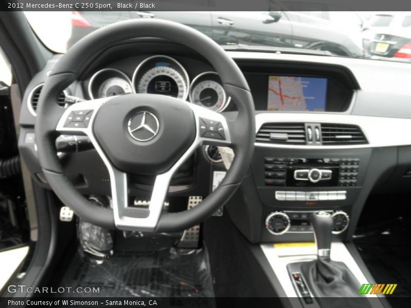 Black / Black 2012 Mercedes-Benz C 250 Sport