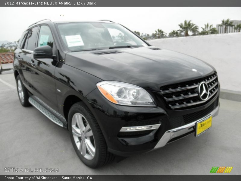Black / Black 2012 Mercedes-Benz ML 350 4Matic