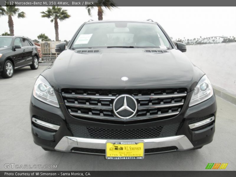 Black / Black 2012 Mercedes-Benz ML 350 4Matic