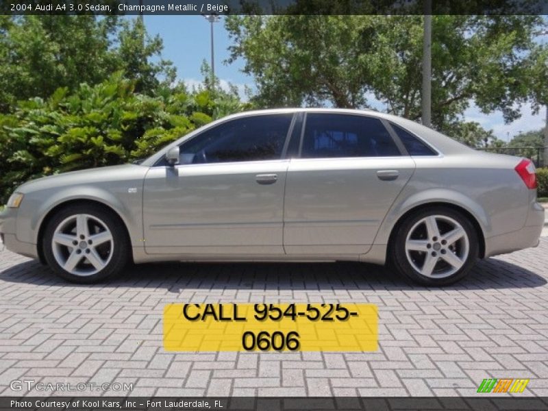 Champagne Metallic / Beige 2004 Audi A4 3.0 Sedan