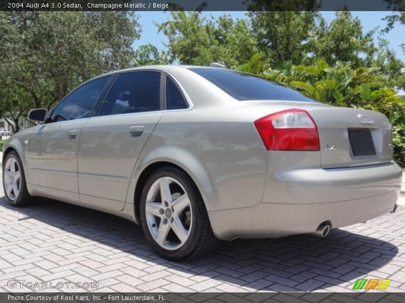 Champagne Metallic / Beige 2004 Audi A4 3.0 Sedan