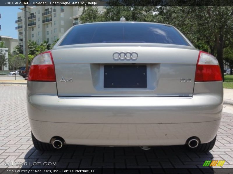 Champagne Metallic / Beige 2004 Audi A4 3.0 Sedan