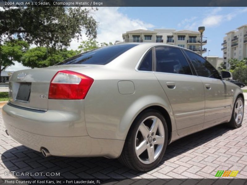 Champagne Metallic / Beige 2004 Audi A4 3.0 Sedan