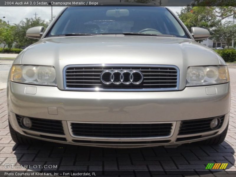 Champagne Metallic / Beige 2004 Audi A4 3.0 Sedan