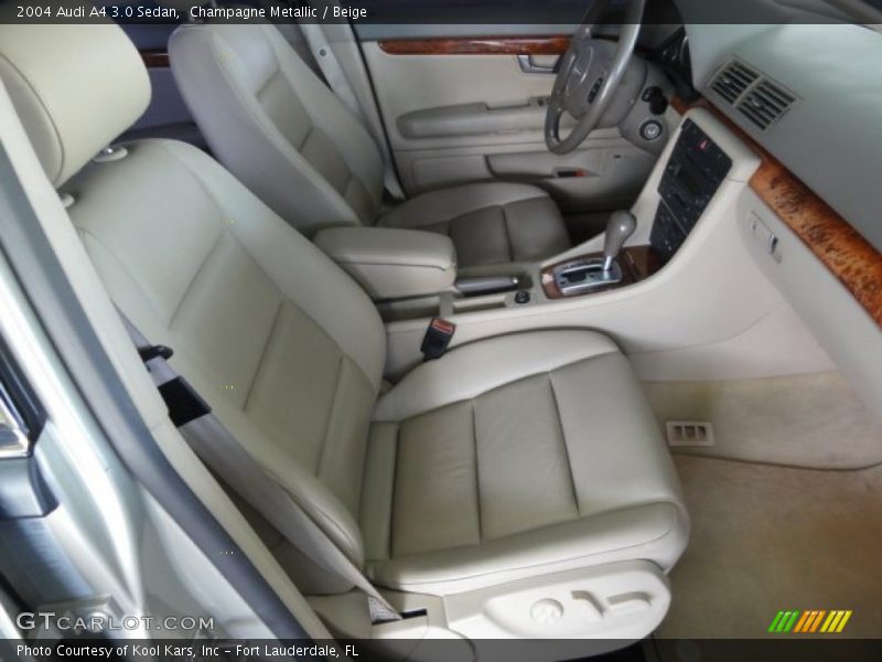 Champagne Metallic / Beige 2004 Audi A4 3.0 Sedan