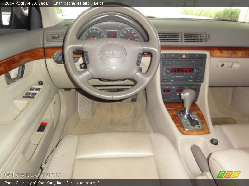 Champagne Metallic / Beige 2004 Audi A4 3.0 Sedan