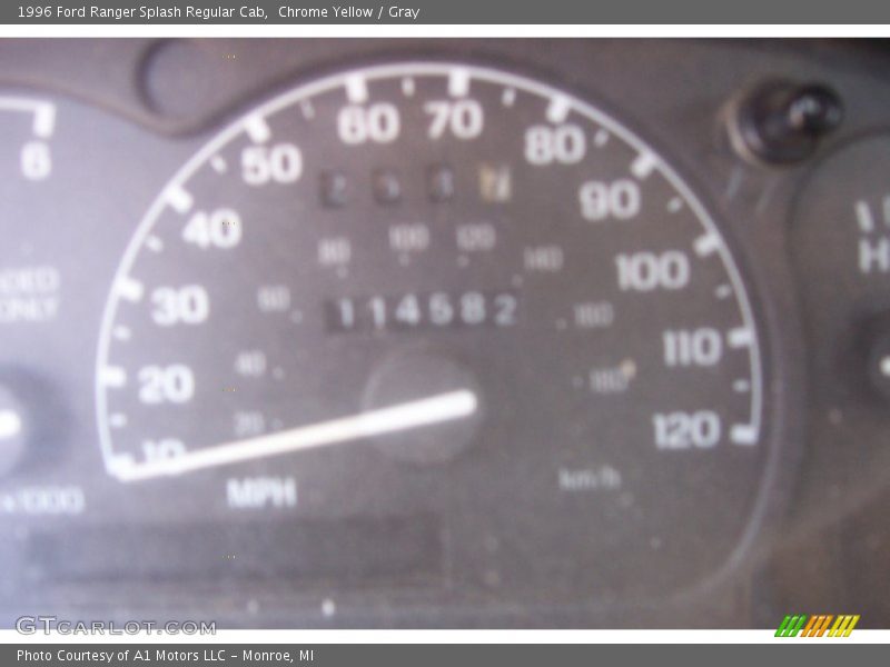 Chrome Yellow / Gray 1996 Ford Ranger Splash Regular Cab