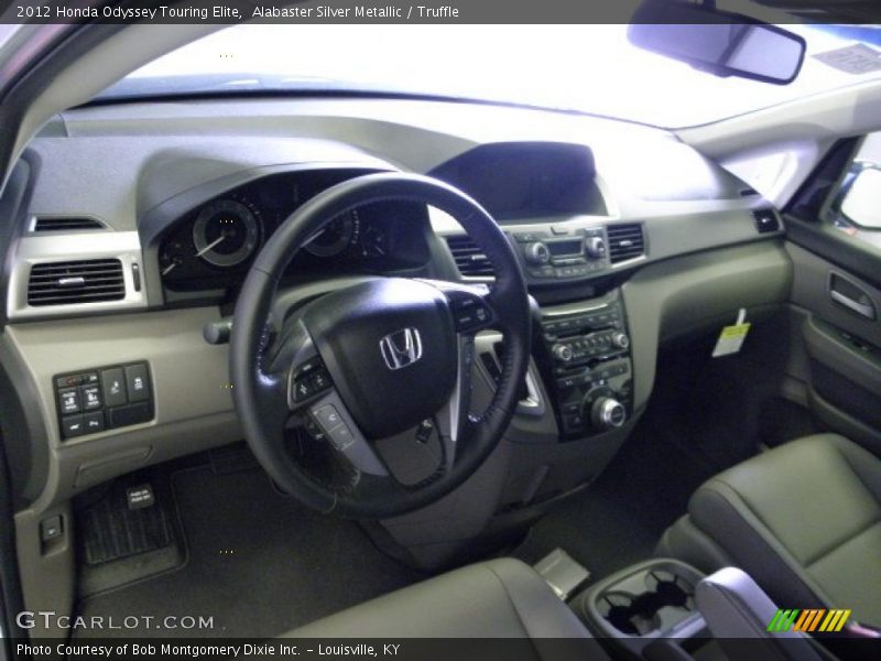 Alabaster Silver Metallic / Truffle 2012 Honda Odyssey Touring Elite