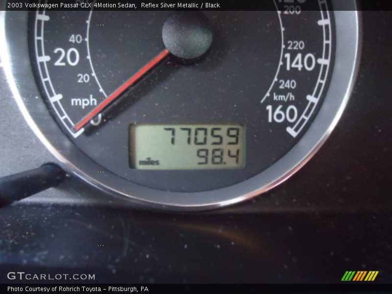 Reflex Silver Metallic / Black 2003 Volkswagen Passat GLX 4Motion Sedan