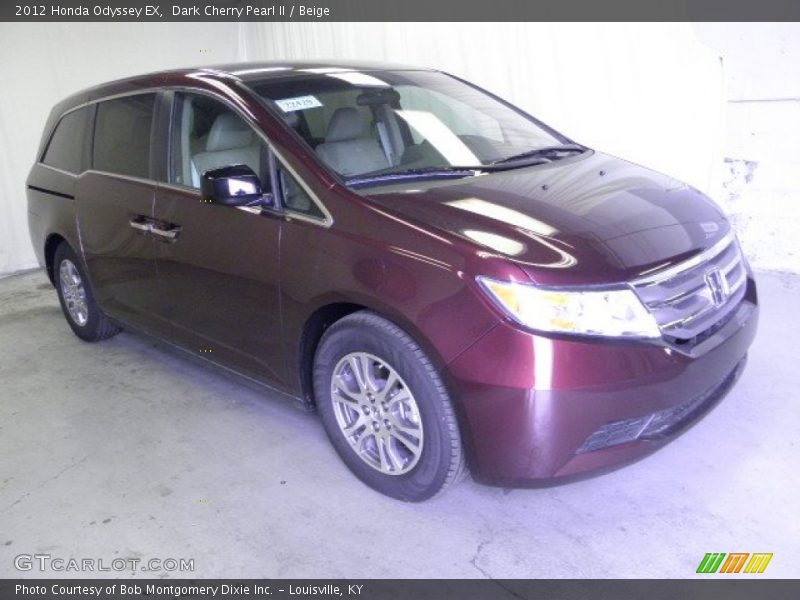 Dark Cherry Pearl II / Beige 2012 Honda Odyssey EX