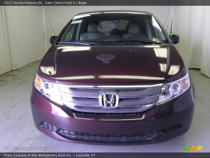Dark Cherry Pearl II / Beige 2012 Honda Odyssey EX