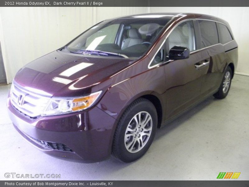 Dark Cherry Pearl II / Beige 2012 Honda Odyssey EX