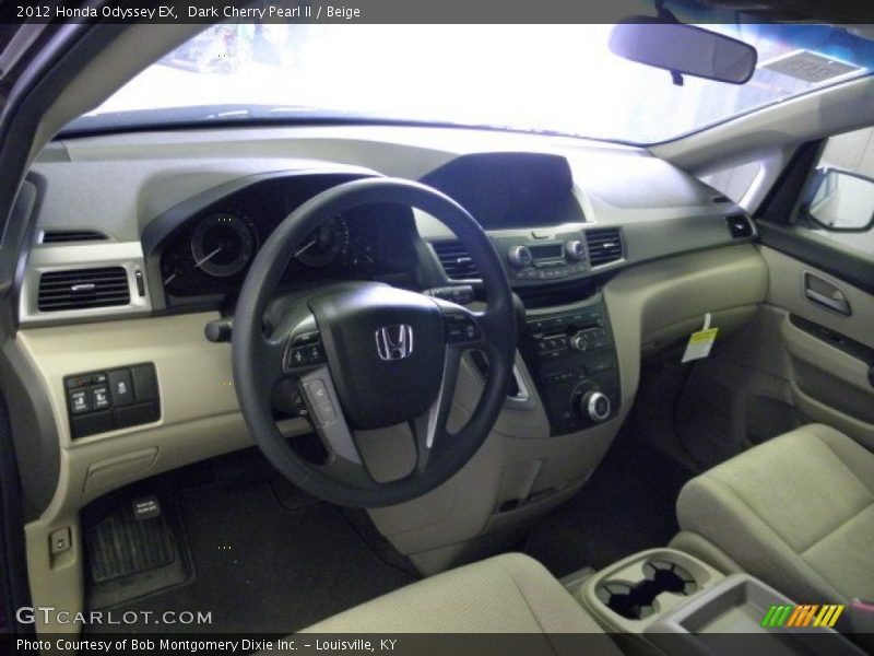Dark Cherry Pearl II / Beige 2012 Honda Odyssey EX