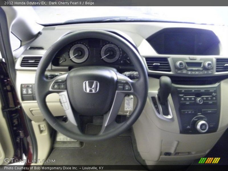 Dark Cherry Pearl II / Beige 2012 Honda Odyssey EX